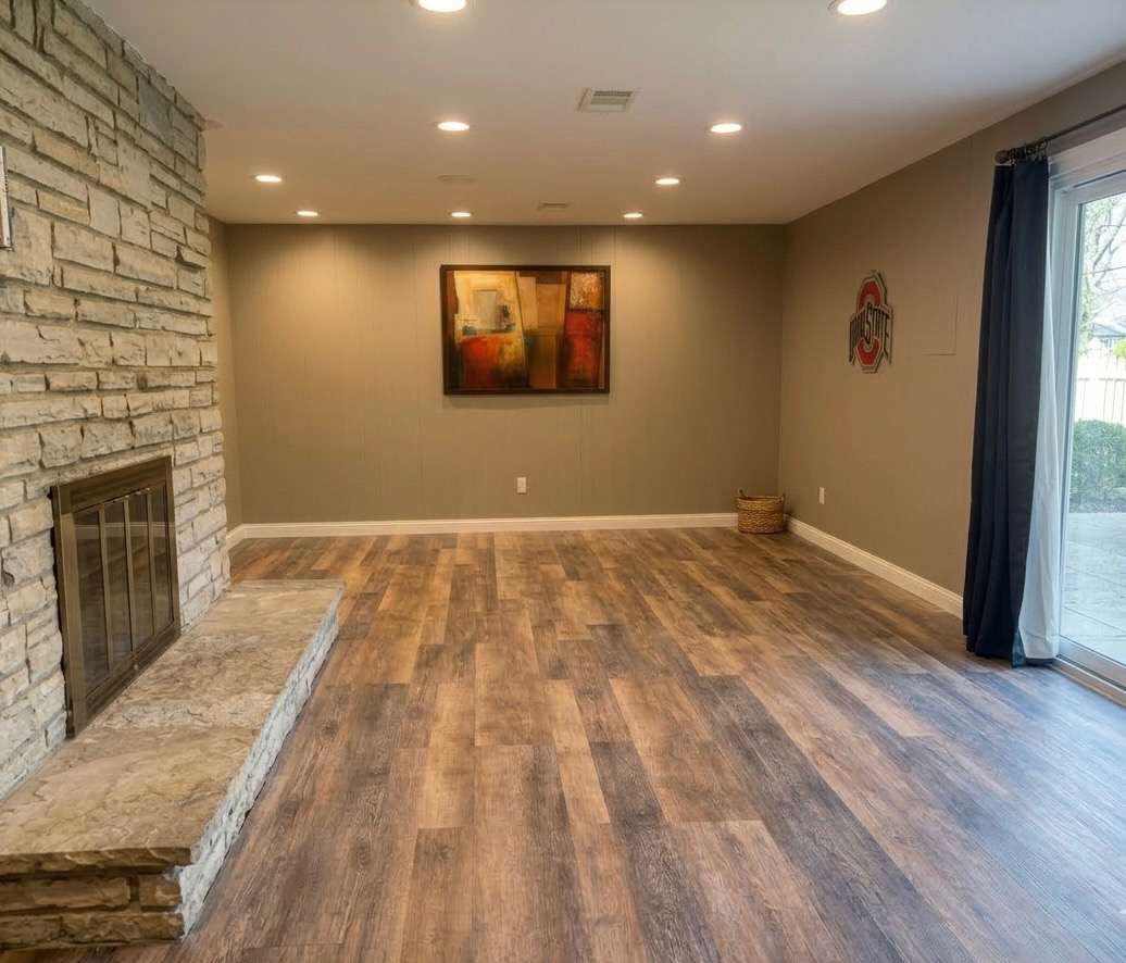 Finished walk-out basement with full bathroom and living space